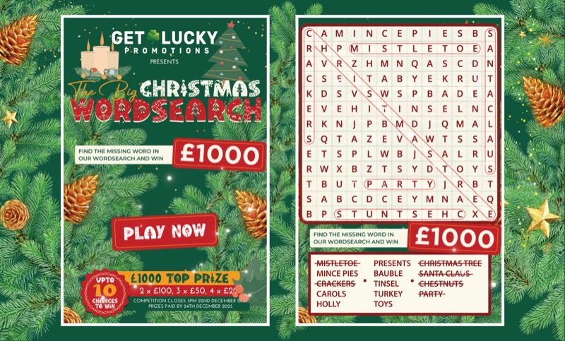 The Big Christmas Wordsearch – Get Lucky Promotions